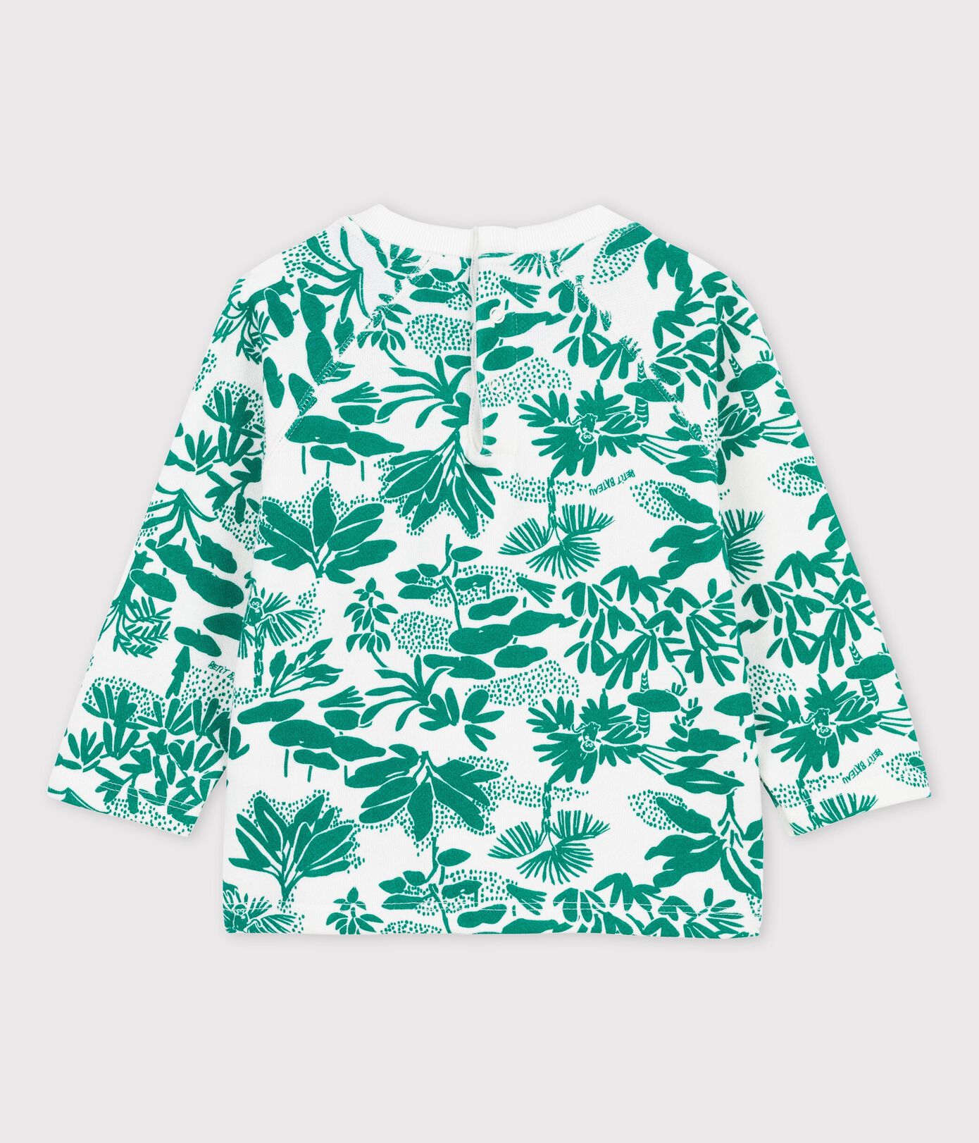 Sweatshirt imprimé végétal en molleton bébé