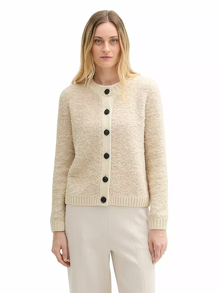 TOM TAILOR Strickjacke creme