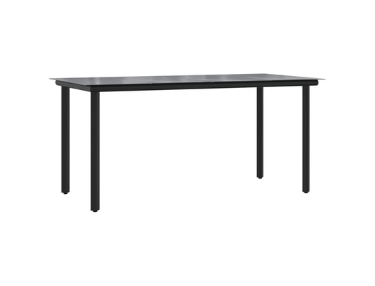 LES TENDANCES - Ensemble table et chaises de jardin-noir-6 places-437852