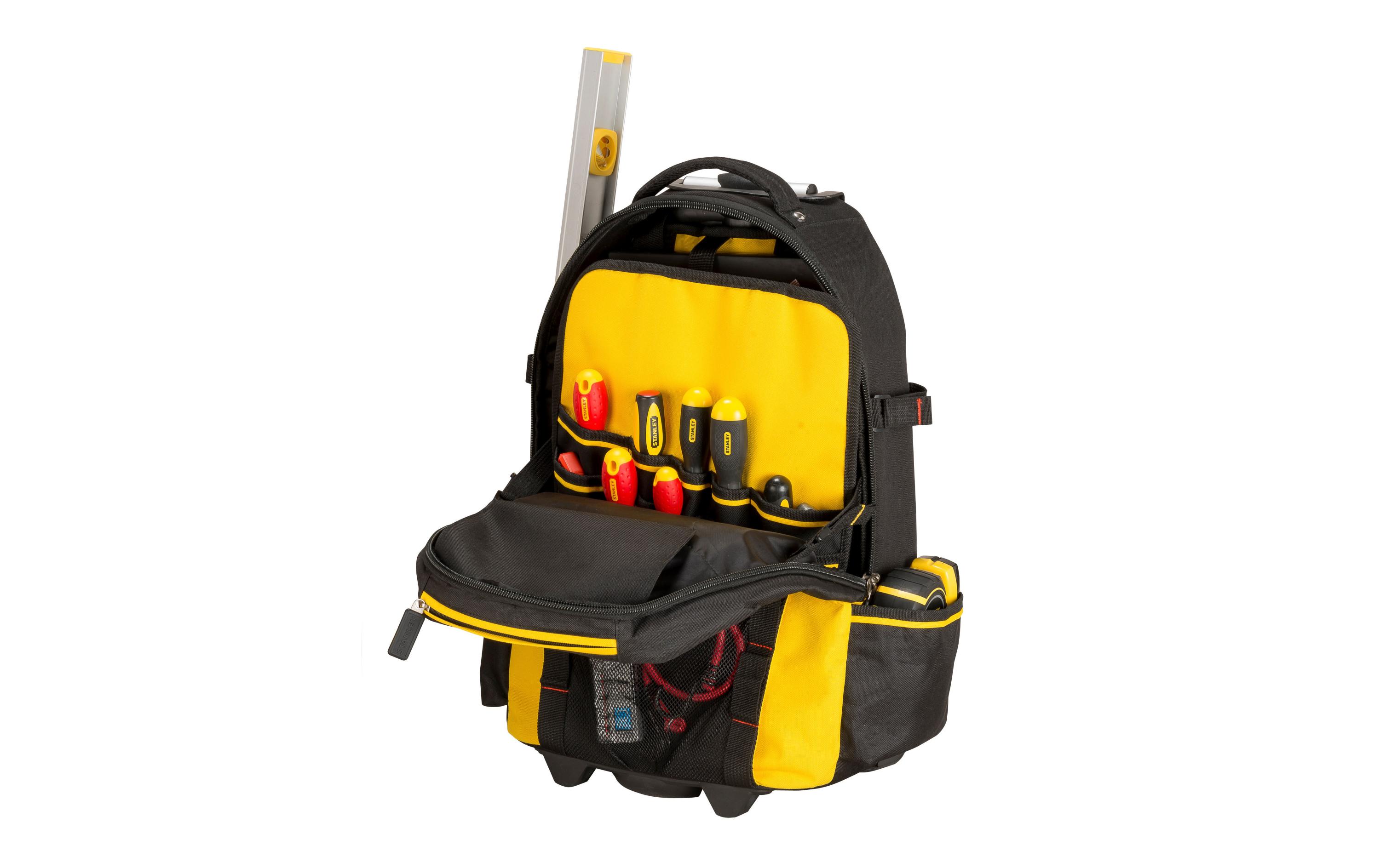 Werkzeugrucksack Trolley<br>Werkzeugrucksack mit Rollen und Teleskopgriff