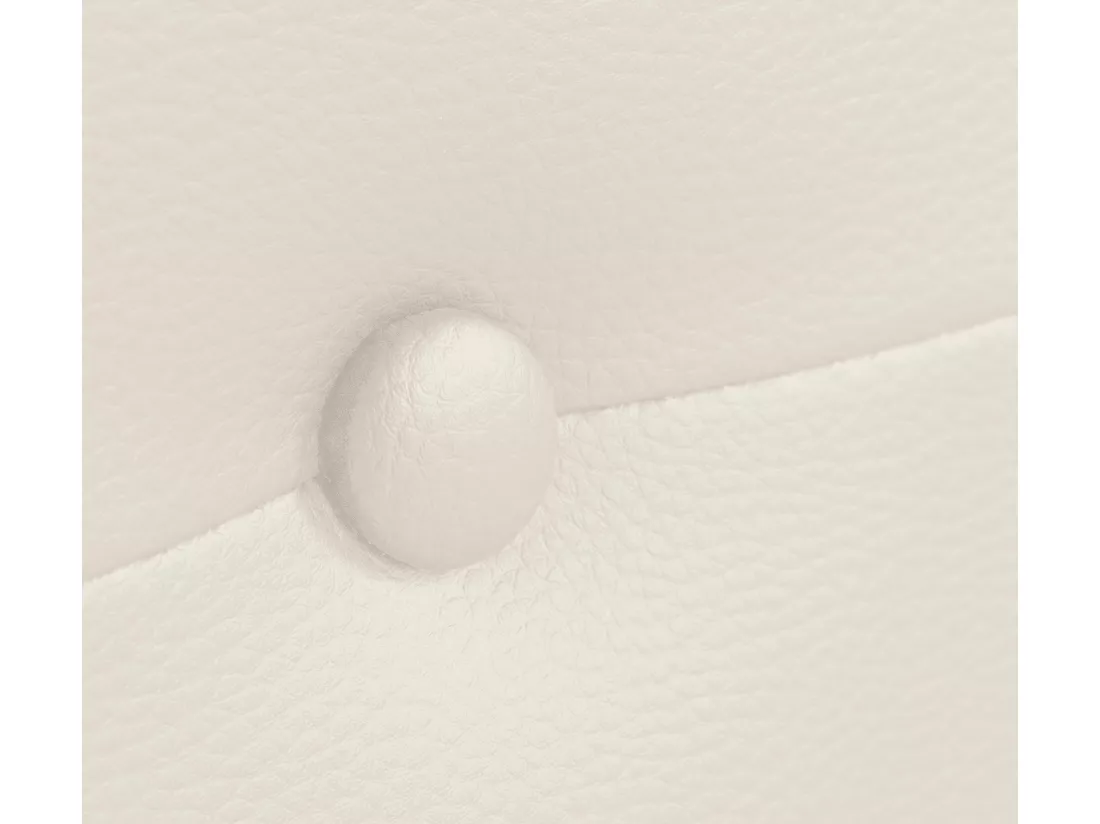 DHOME Tête de lit similicuir avec Boutons 160x50cm Lits 150/160 - Blanc Osseux