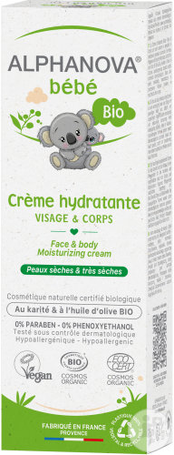 Alphanova Bébé Crème Hydratante Visage & Corps Bio Tube 75ml