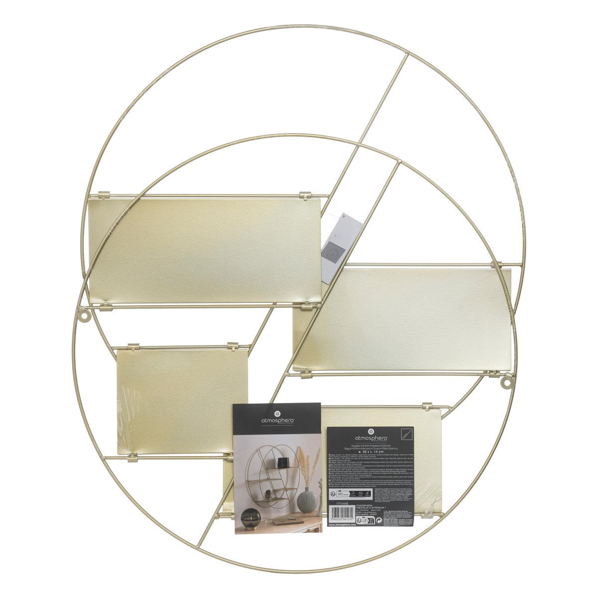 ETAGERE METAL ROND LARA OR D.50CM