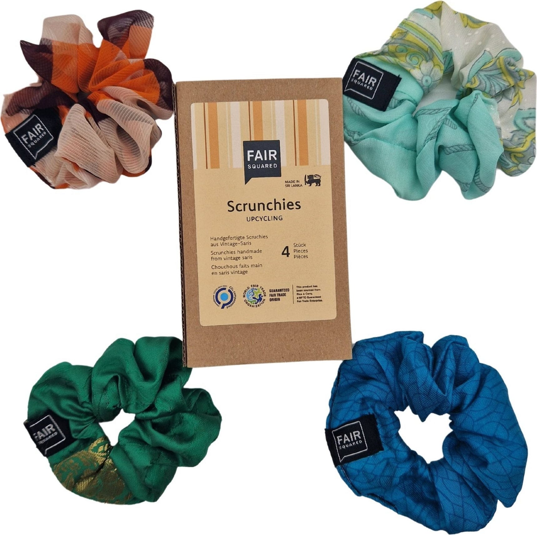 FAIR SQUARED  Scrunchies Set, 4 Stk