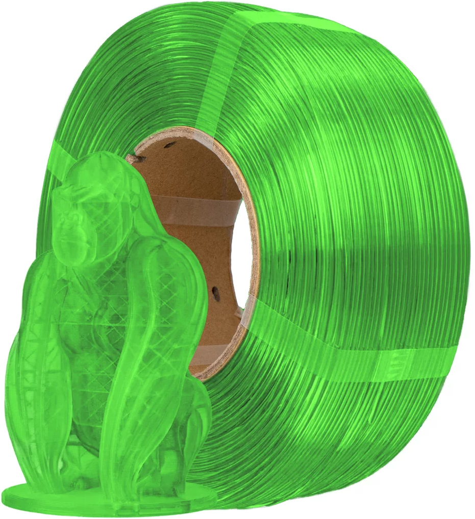 AzureFilm  PETG Hyper Speed Refill Green Transparent, 1,75 mm / 1000 g    Universal PETG Filament ohne Spule