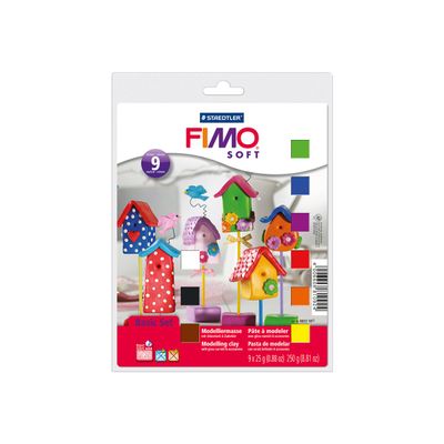 Pâte Fimo SOFT - Pack de 9 pains - coloris assortis