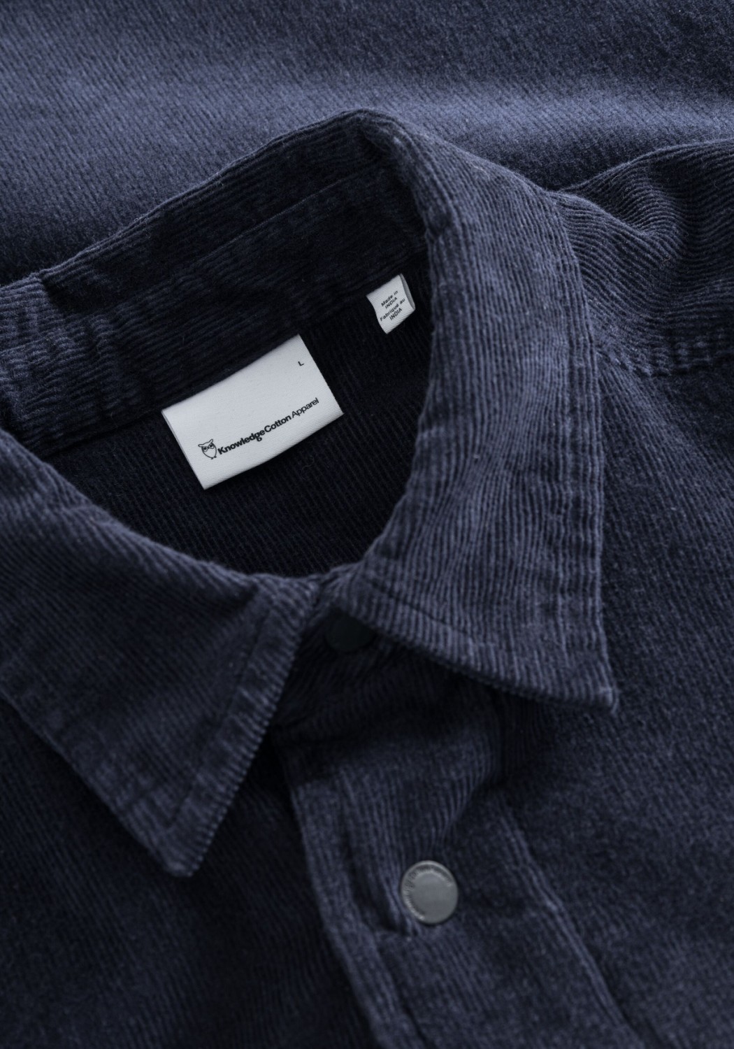 Knowledge Cotton Apparel Cord-Overshirt Night Sky