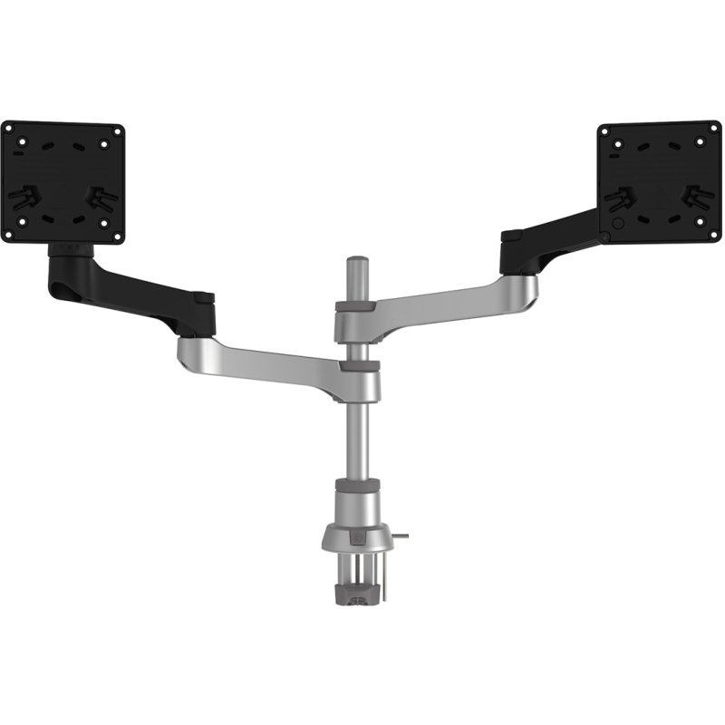 R-Go Tools Bras d'écran R-Go Zepher, bras réglable pour moniteur double, 100% circulaire, capacité de charge jusqu'à 8 kg, noir
