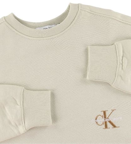 Calvin Klein Sweatshirt - Monogramm - Eierschale