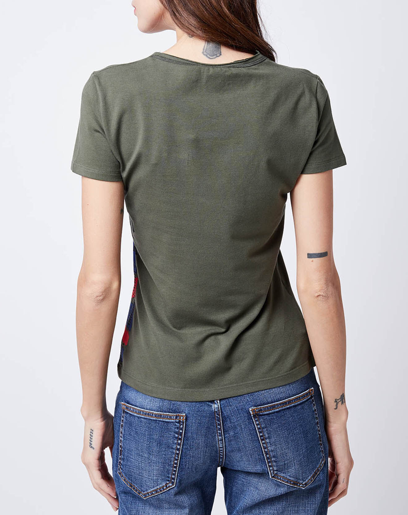 John Galliano T-Shirt imprimé drapeau vert sapin