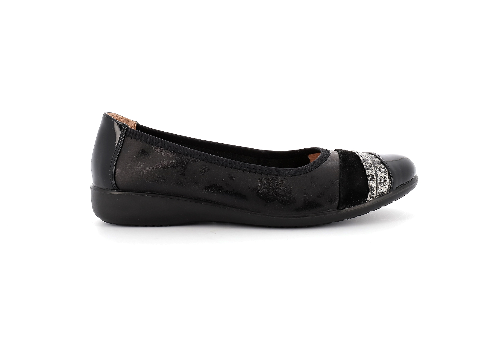 Inea-FABLE Cuir Noir Argent