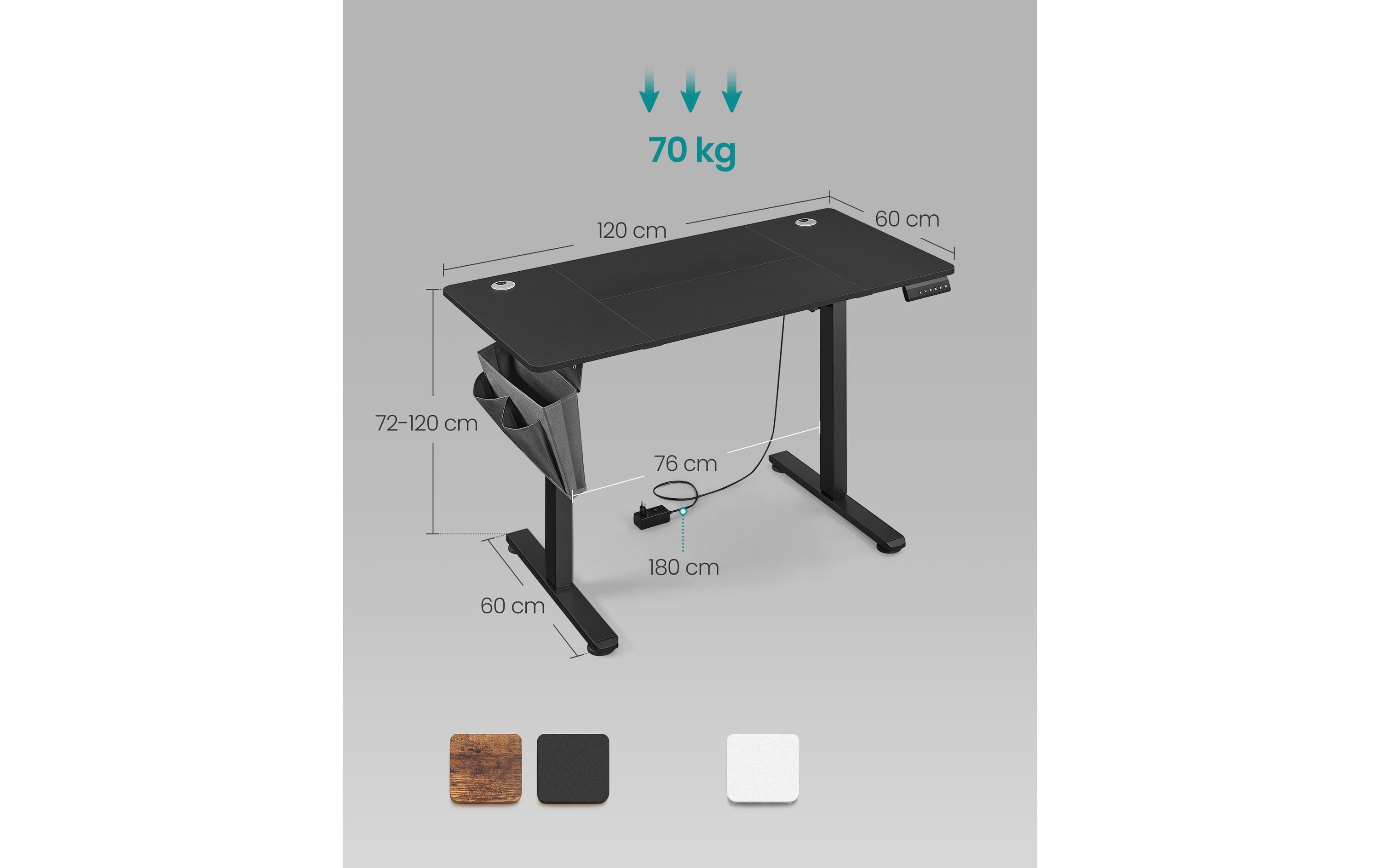 Stehtisch 120 x 60 cm, höhenverstellbar<br>Bürotisch