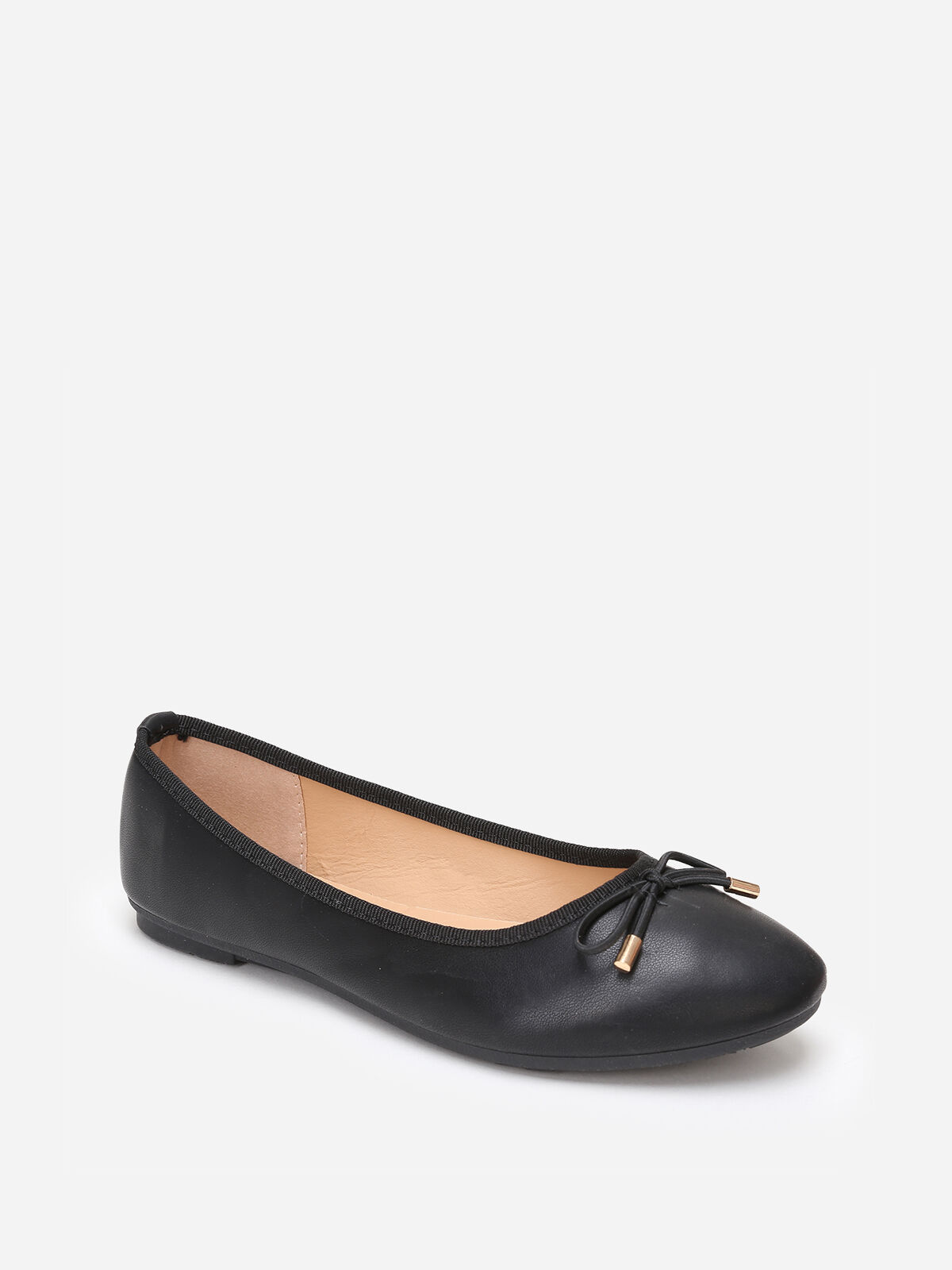 Ballerines avec nœud à bouts- Noir