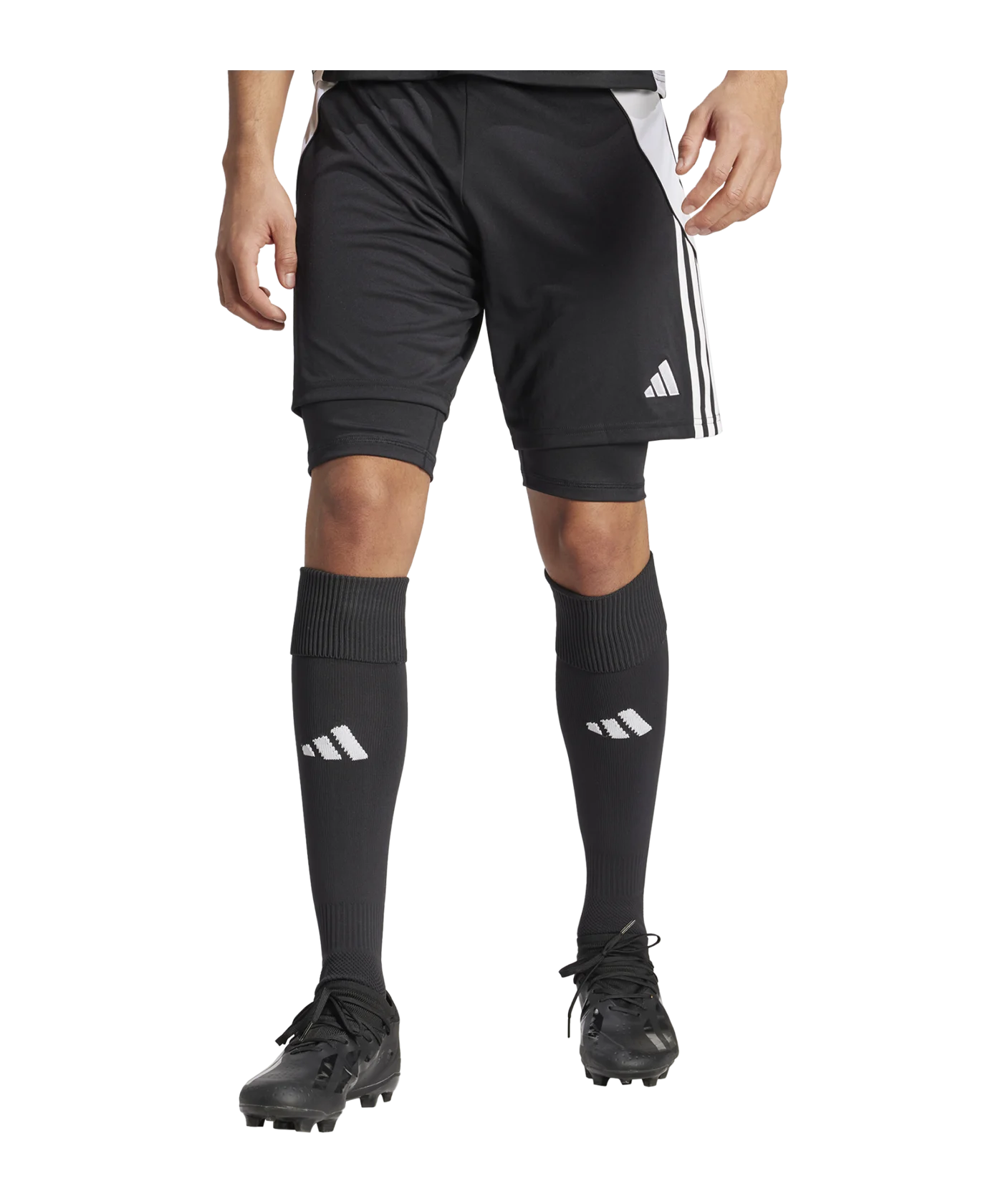 adidas Tiro 24 2in1 Short Schwarz Weiss