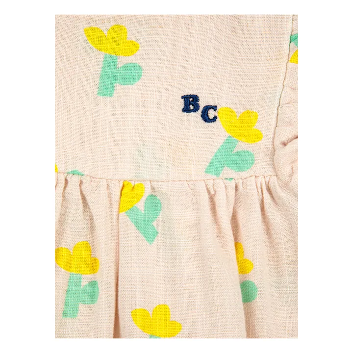 Bobo Choses Robe Coton et Lin Fleurie | Rose pâle