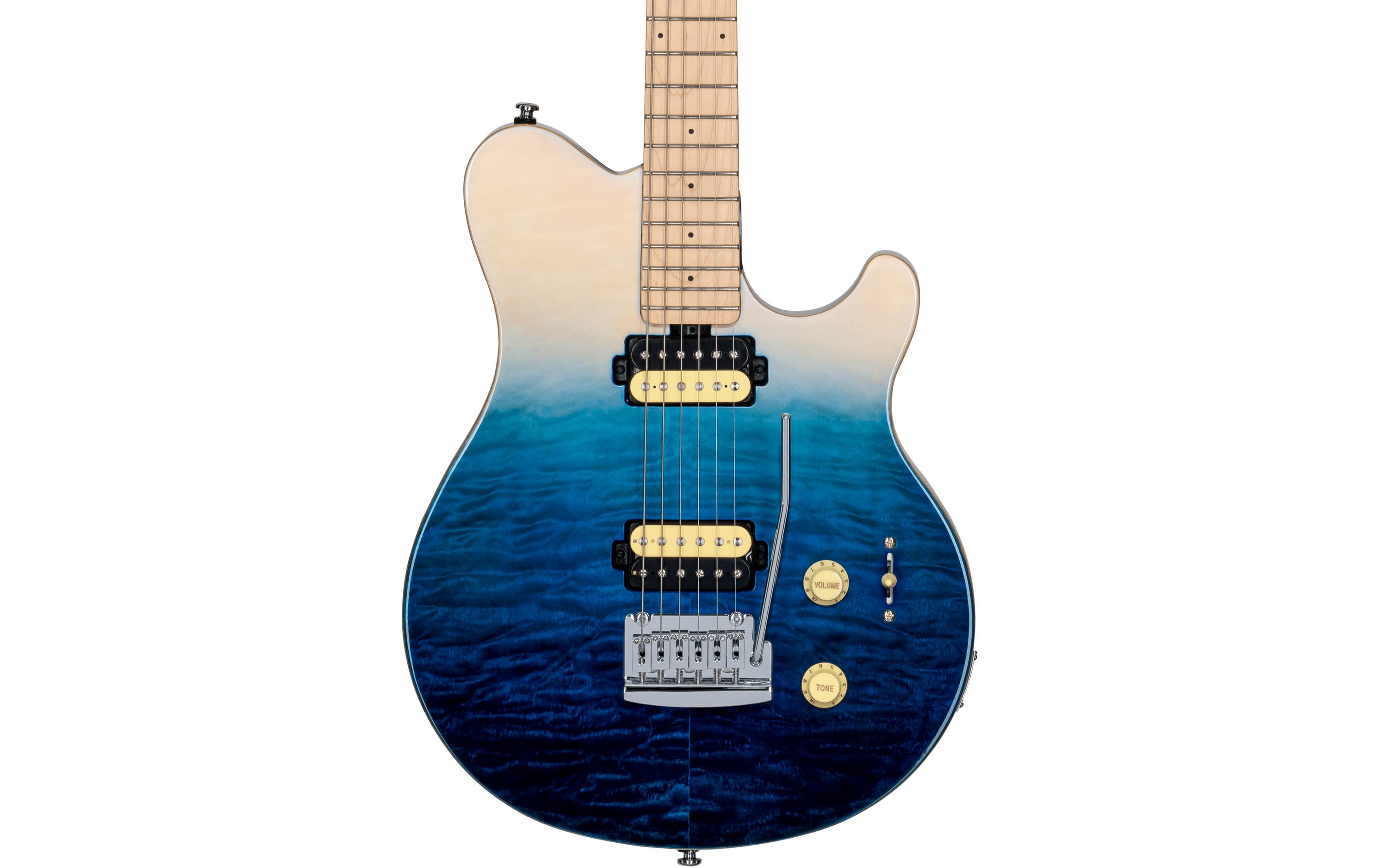 E-Gitarre AX3QM Axis Quilted Maple – Spectrum Blue<br>Eine Innovation in der Gitarrengeschichte, die zum bekannten E-Gitarrenmodell wurde