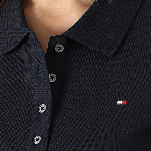 Polo Manches Courtes Femme 1985 Slim Pique 7823 Bleu Marine