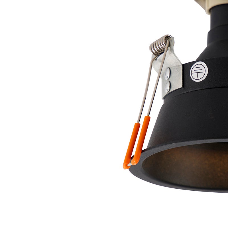 Moderne inbouwspot zwart AR70 - Abt