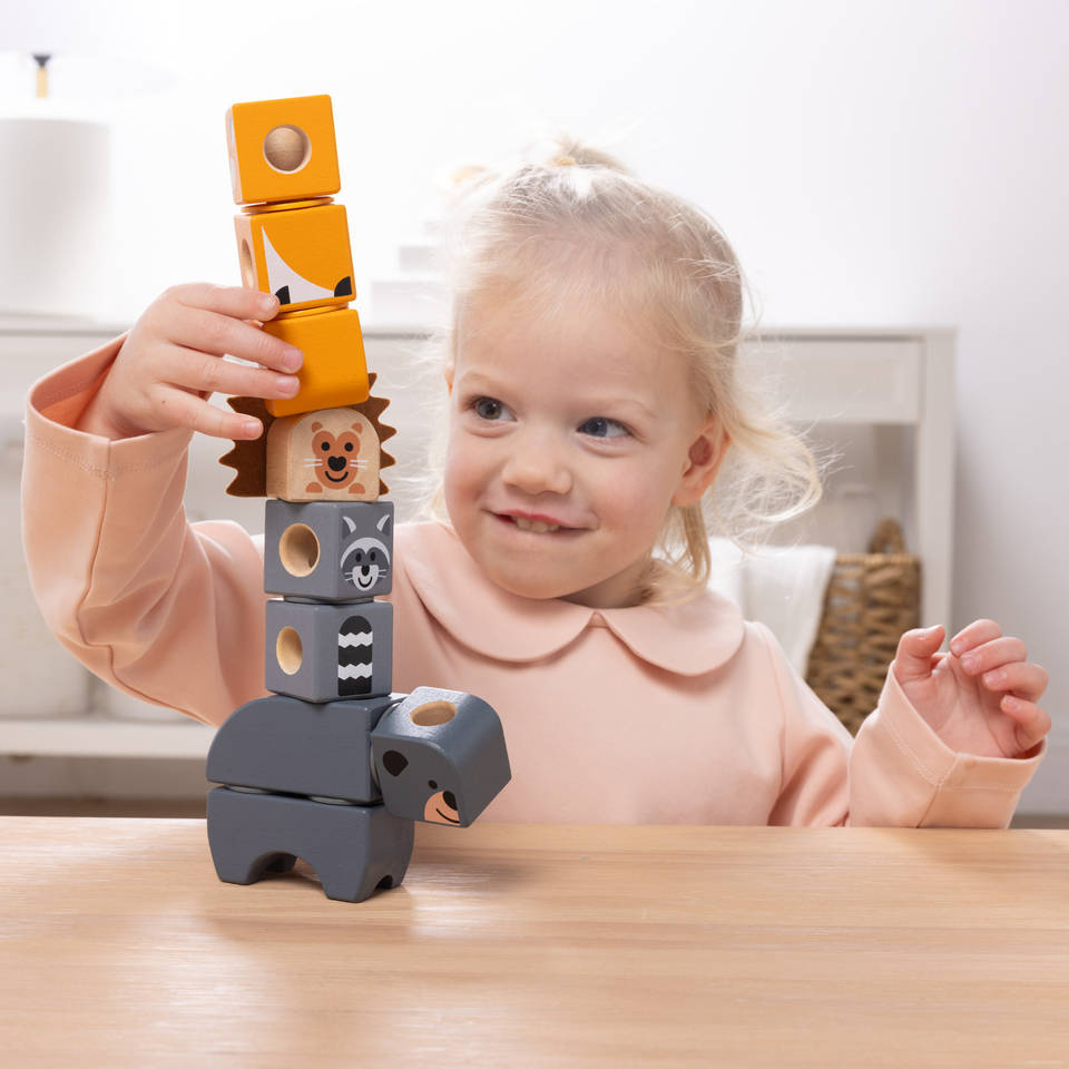 Melissa & Doug Blockables bosvrienden blokkenset 16-delig