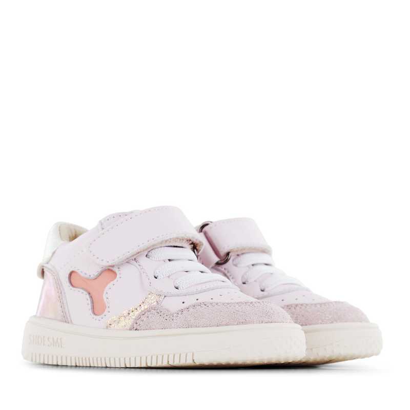 Shoesme shiny roze sneaker Leer, Metallic, Suède | Meisjes schoenen