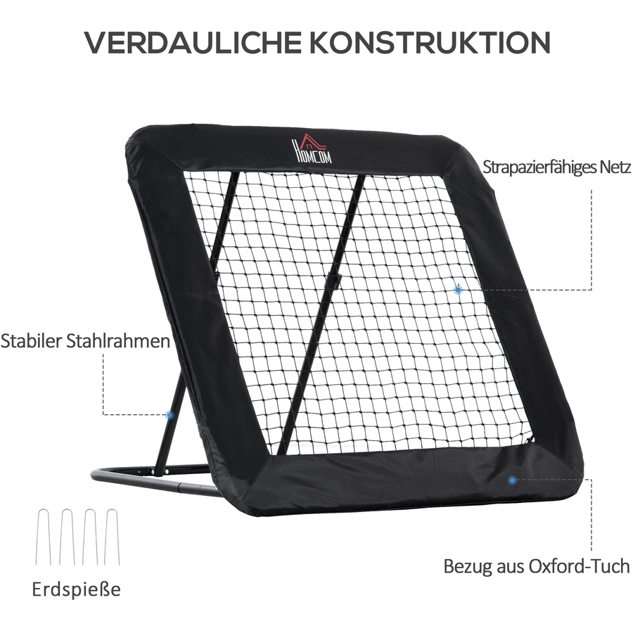 HOMCOM Rebounder mit Bodennagel schwarz