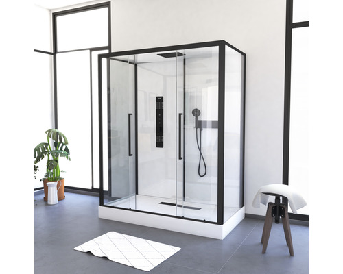 Aurlane URBAN 2 complete douche-unit, 160 x 85 x 215 cm, zwart