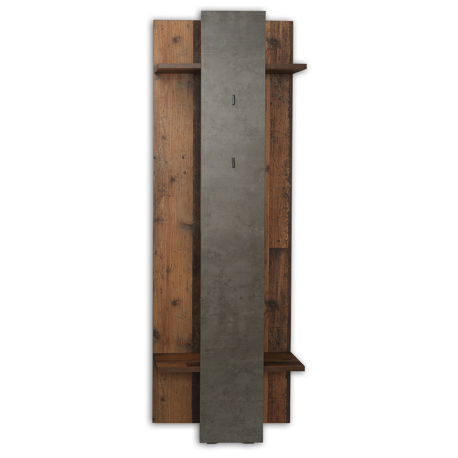 3-teiliges Garderoben-Set - Old Wood Vintage - Betonoptik