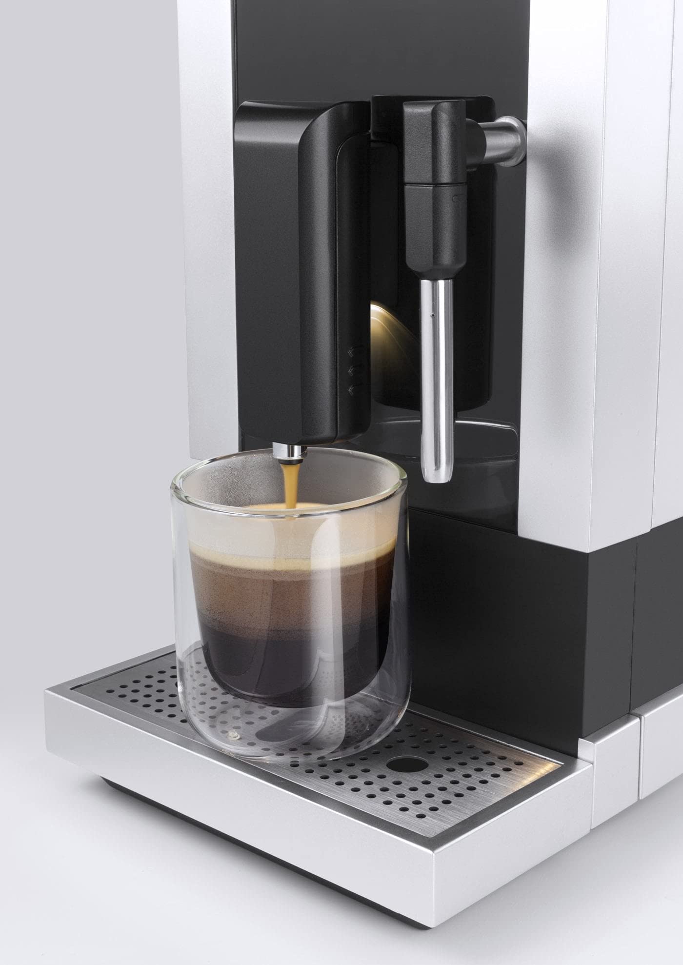 CASO Café Crema One - Machine à café automatique design, système de chauffage innovant, broyeur conique extra-silencieux en acier inoxydable, pour esp
