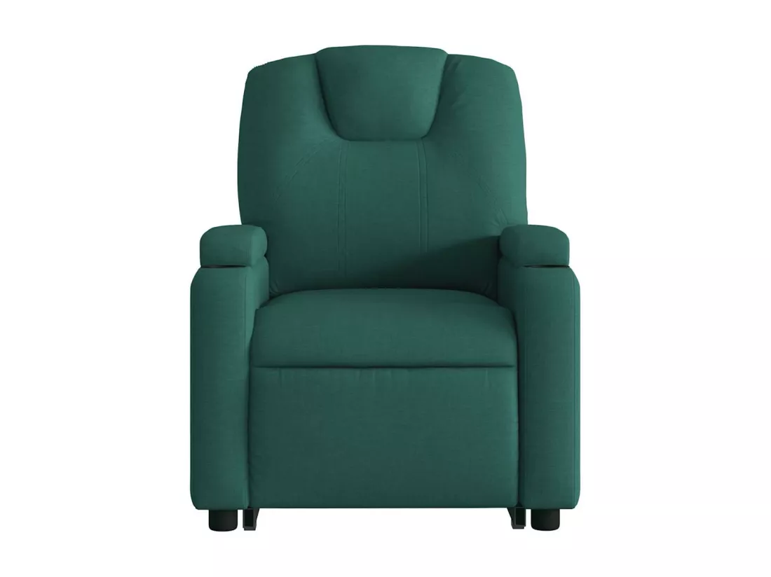 Fauteuil inclinable massant Vert foncé Tissu