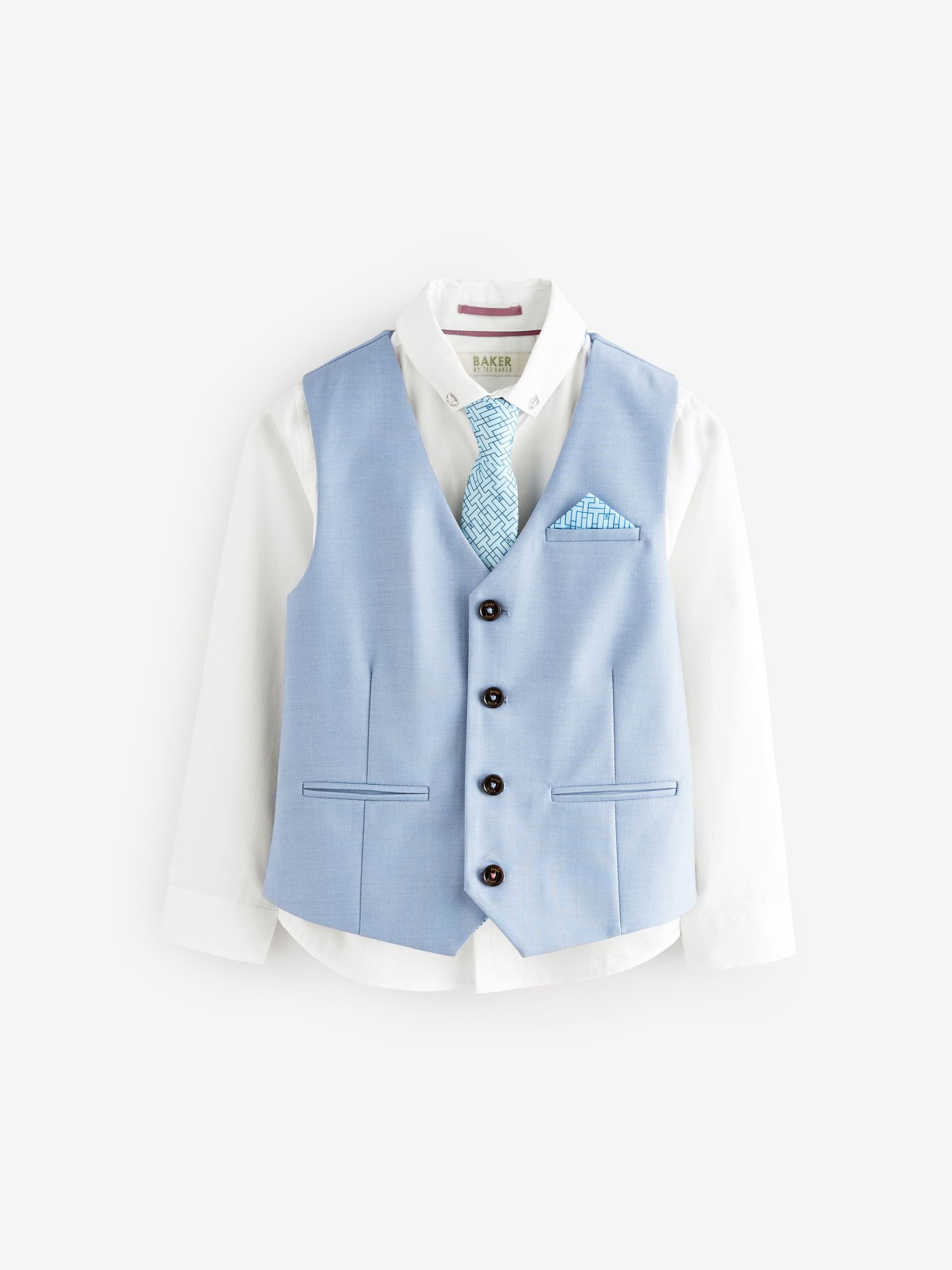 Baker by Ted Baker set van gilet, overhemd en stropdas