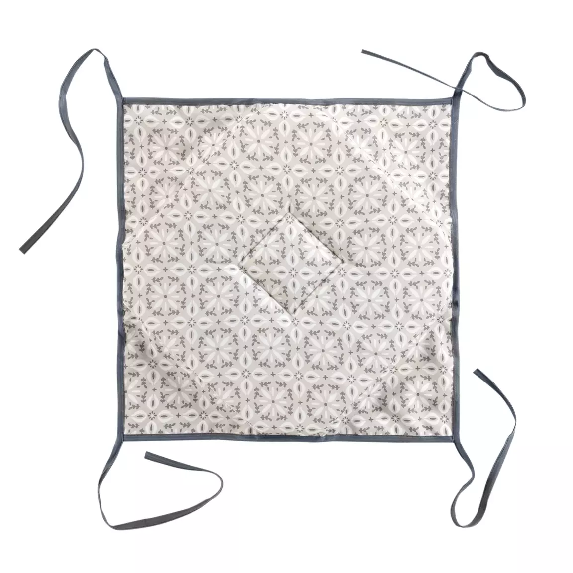 Galette de chaise carrée Eros Grise