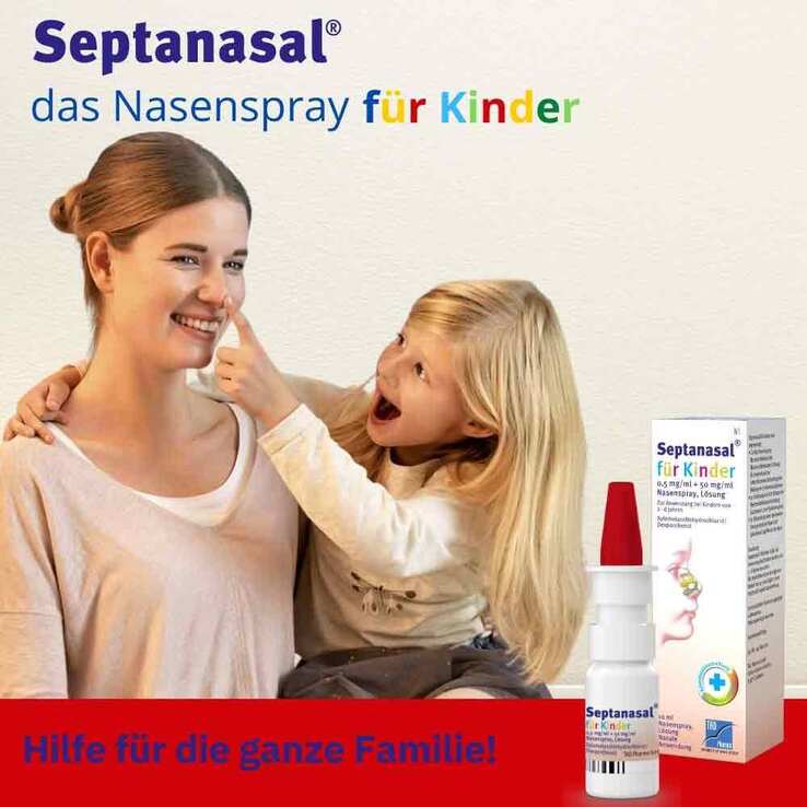 Septanasal® für Kinder 0,5 mg/ml+50 mg/ml Nasenspray, 10 ml