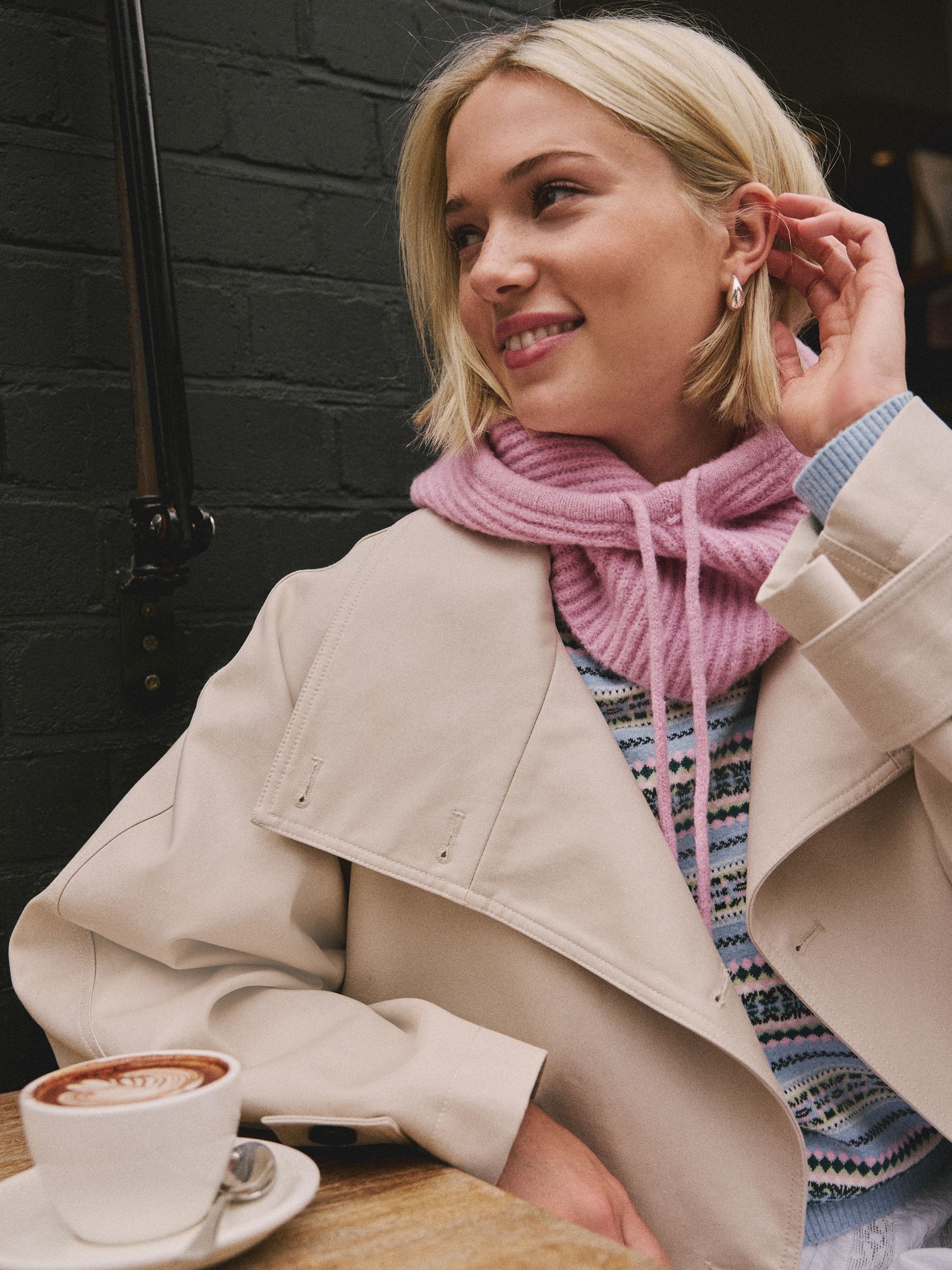 Roze - Ribbed Bonnet Hat