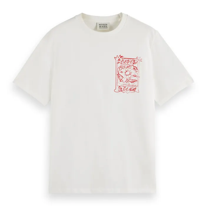 Scotch & Soda Front Chest Artwork Shirt Heren