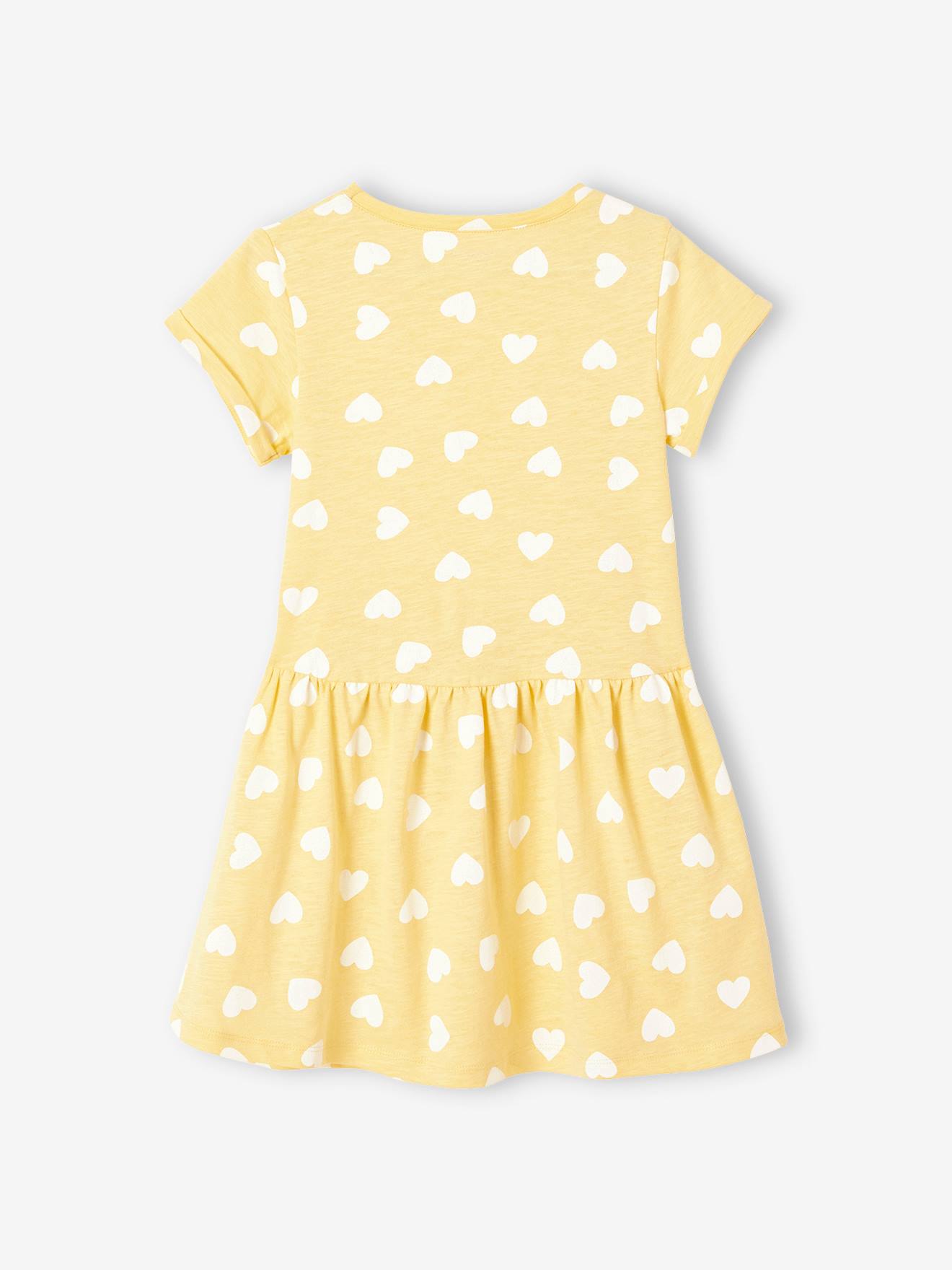 Vestido rosa estampado para meninas