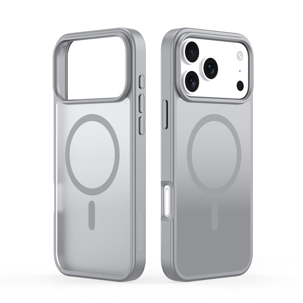 iPhone 17 Pro Max MagSafe Hybrid Hardcase Hülle mit TPU Bumper - Grau