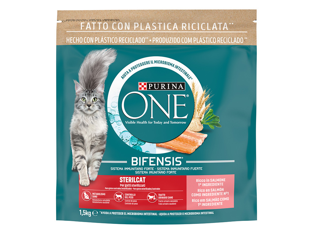 RAÇÃO PARA GATO PURINA ONE ESTERILIZADO COM SALMÃO 1.5KG