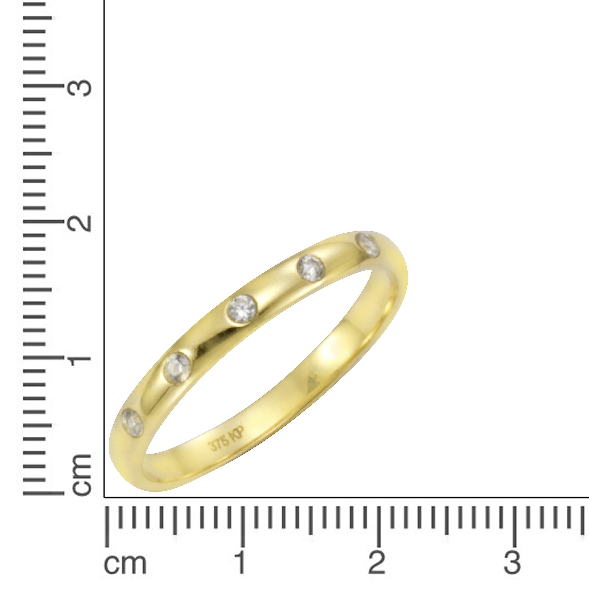 Fascination by Ellen K. Ring 375 Gold mit 5x Zirkonia weiß