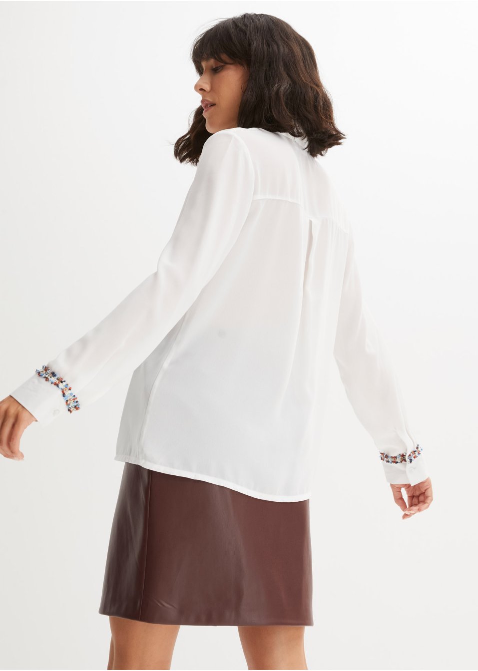 Chemisier avec application en polyester recyclé