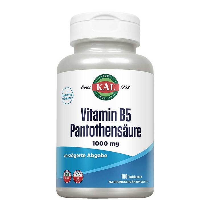Vitamin B5 1000 mg Pantothensäure Tabletten, 100 St