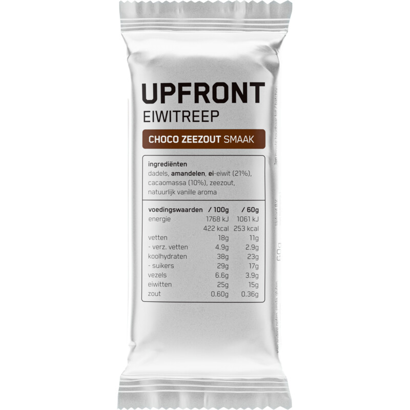Upfront Eiwitreep Choco Zeezout