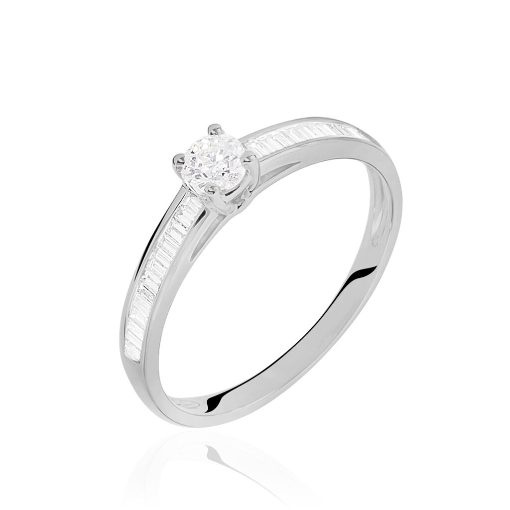 Bague Solitaire Anastasiane Or Blanc Diamant