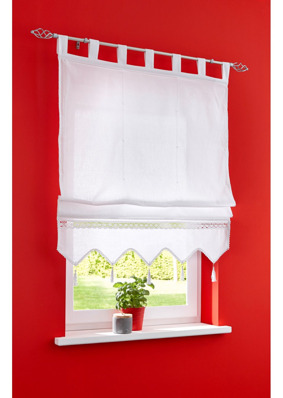 Store bateau avec bordure au crochet