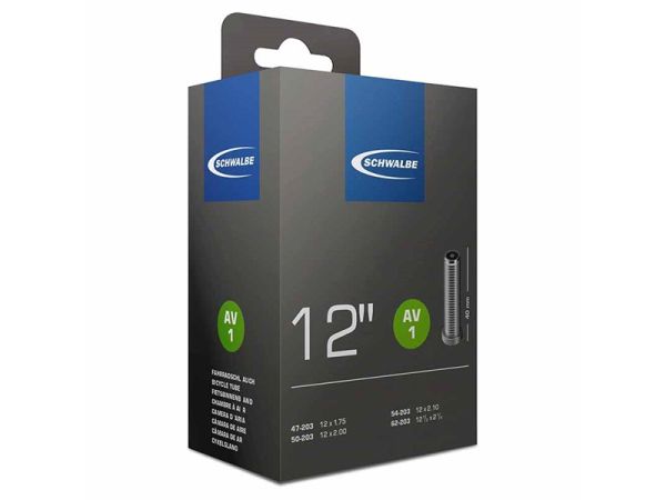 Schwalbe Cykelslange 12 x 1.75-2.25, Auto Ventil (AV1)