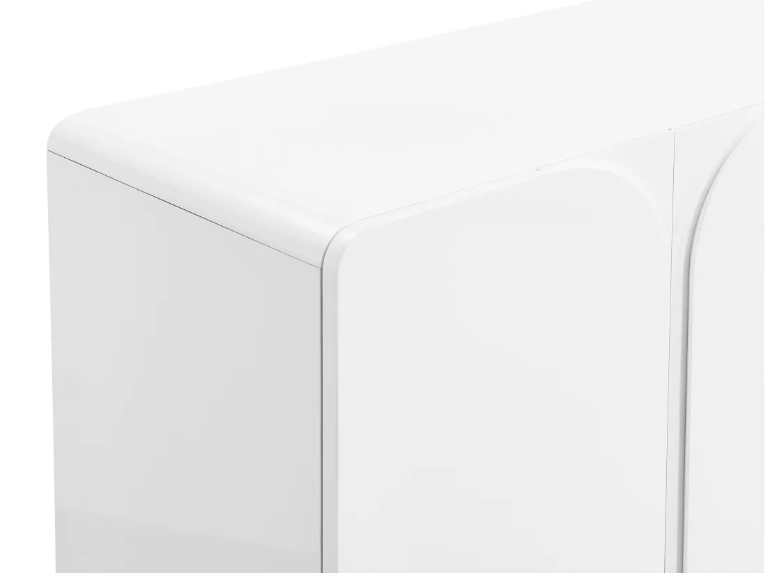 Buffet avec 4 portes en MDF - Blanc - YELDINIA