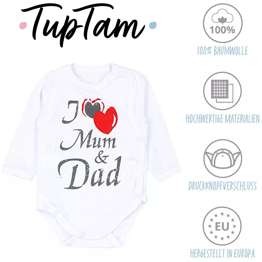 TupTam Baby Langarm Wickelbody 5er Pack blaugrün