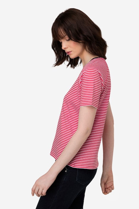T-Shirt, Ringel, Rundhals, Raglan-Halbarm