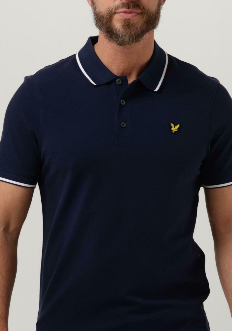 LYLE & SCOTT donkerblauwe lyle & scott polo tipped polo shirt