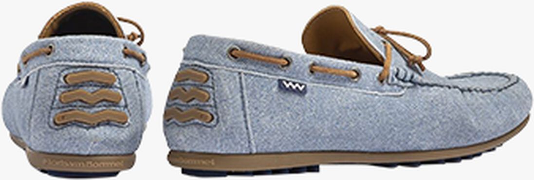 FLORIS VAN BOMMEL lichtblauwe floris van bommel mocassins sfm-40009