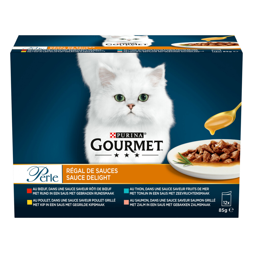 Gourmet Perle Sauce Delight Vlees - Vis12 x 85 gr